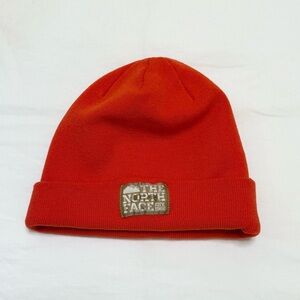 Vintage The North Face Vibrant Orange Dock Worker Knit Beanie